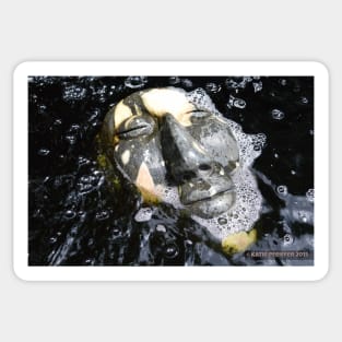 Zen Meditation in The Water Buddha Face Sticker